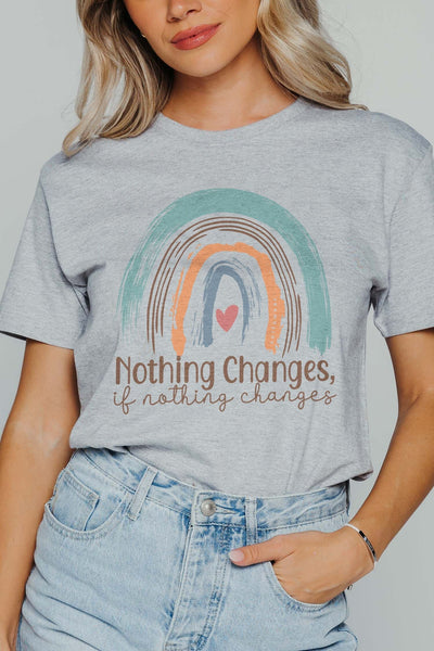 Nothing Changes, if Nothing Changes T-Shirt Grey Shirts Selfawear 