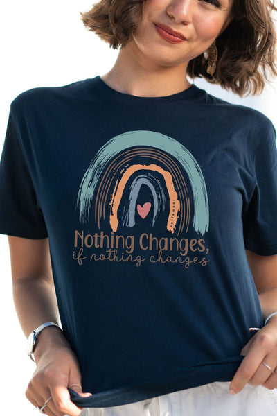 Nothing changes, If Nothing changes T-Shirt Navy Shirts Selfawear 