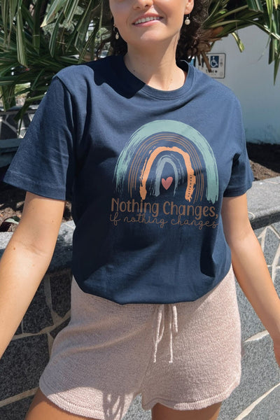 Nothing changes, If Nothing changes T-Shirt Navy Shirts Selfawear 