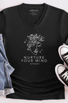 Nurture Your Mind V-Neck T-Shirt Black