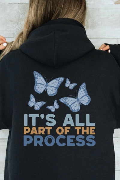 Part of the Process Hoodie Black Hoodie Selfawear 