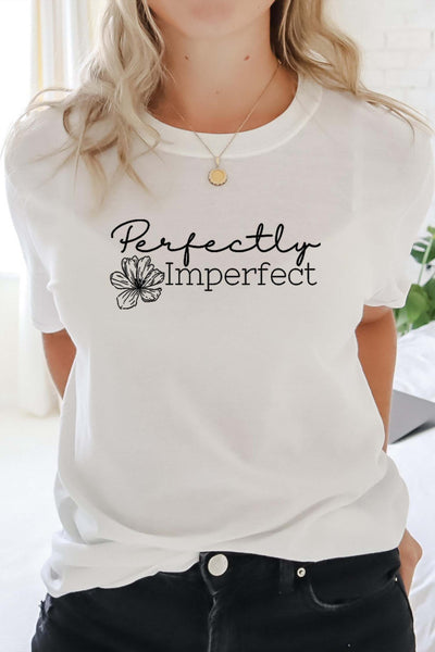 Perfectly Imperfect Flower T-Shirt White Shirts Selfawear 