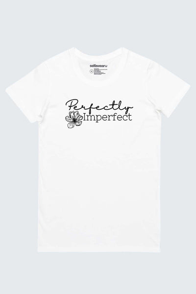 Perfectly Imperfect Flower T-Shirt White Shirts Selfawear 