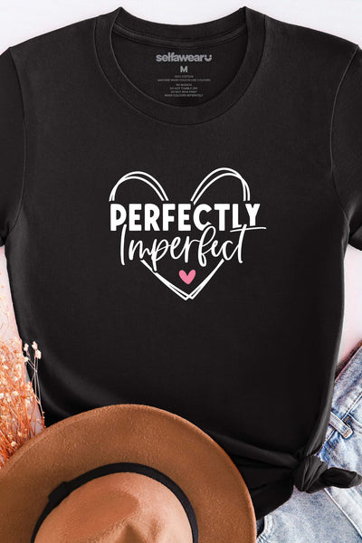 Perfectly Imperfect Heart T-Shirt Black Shirts Selfawear 