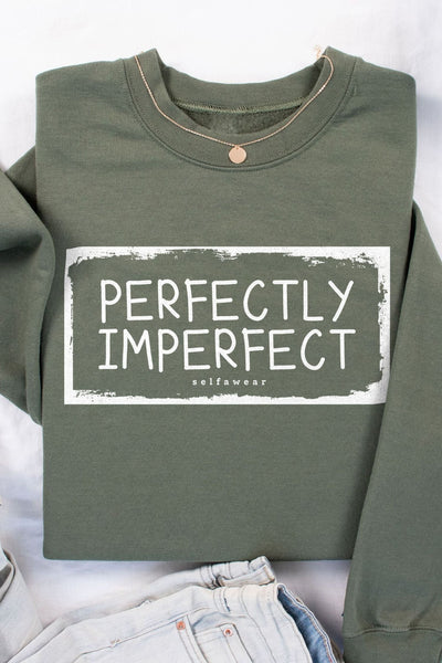Perfectly Imperfect Sweatshirt Olive Sweatshirt Selfawear 