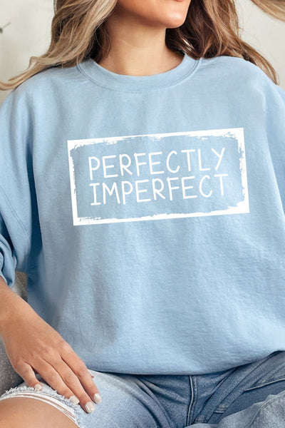 Perfectly Imperfect Sweatshirt Sky Blue Sweatshirt Selfawear 