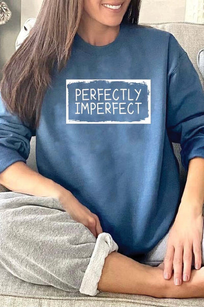Perfectly Imperfect Sweatshirt Stone Blue Sweatshirt Selfawear 
