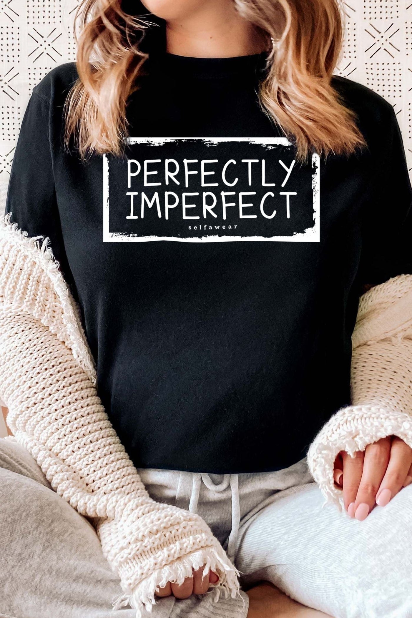 Perfectly Imperfect T-Shirt Black Shirts Selfawear 