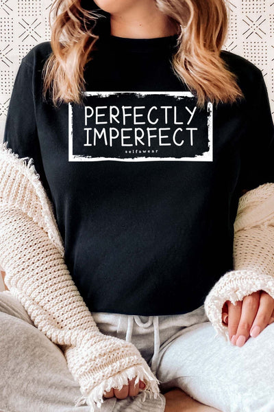 Perfectly Imperfect T-Shirt Black Shirts Selfawear 