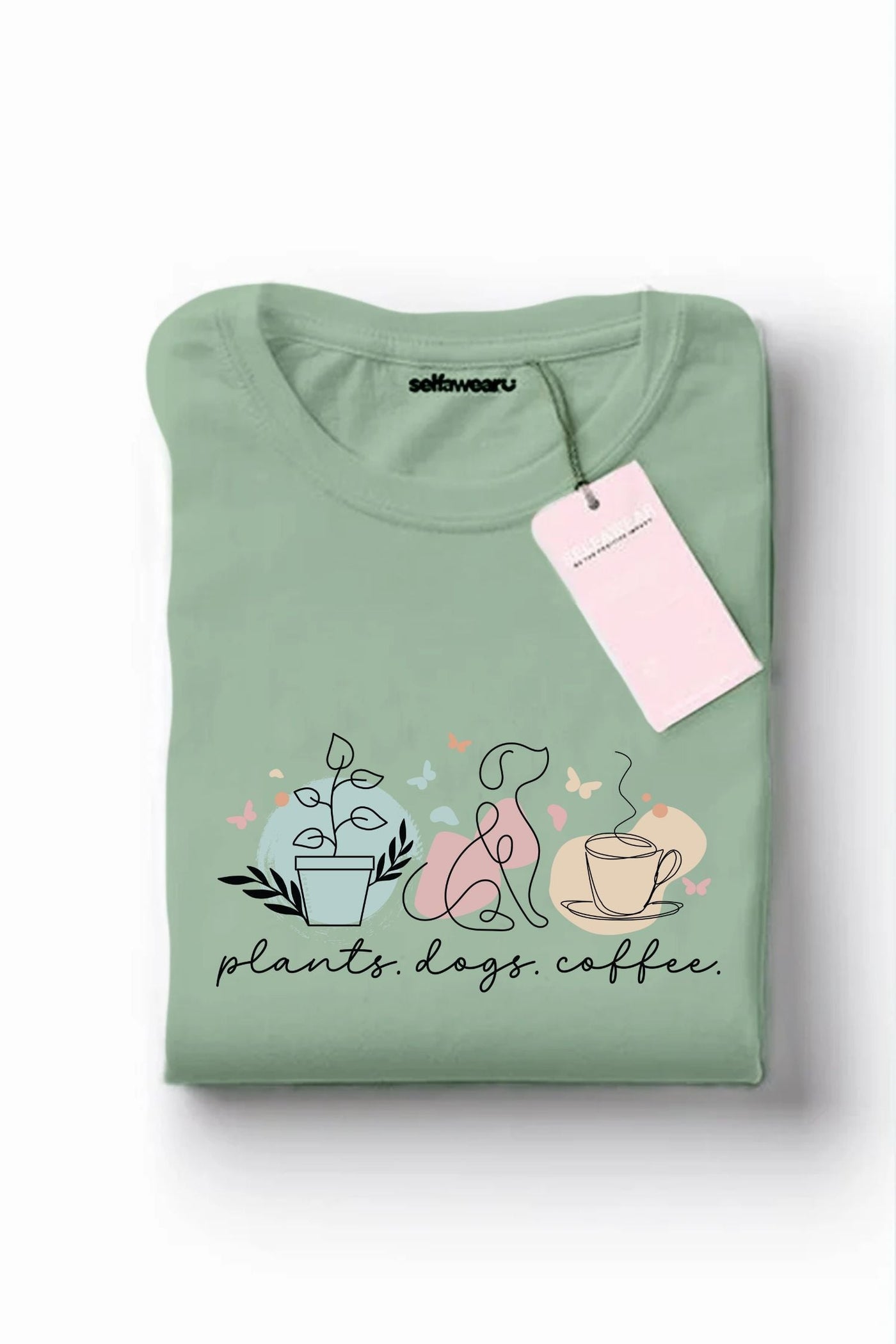 Plants, Dogs & Coffee T-Shirt Matcha Shirts Selfawear 
