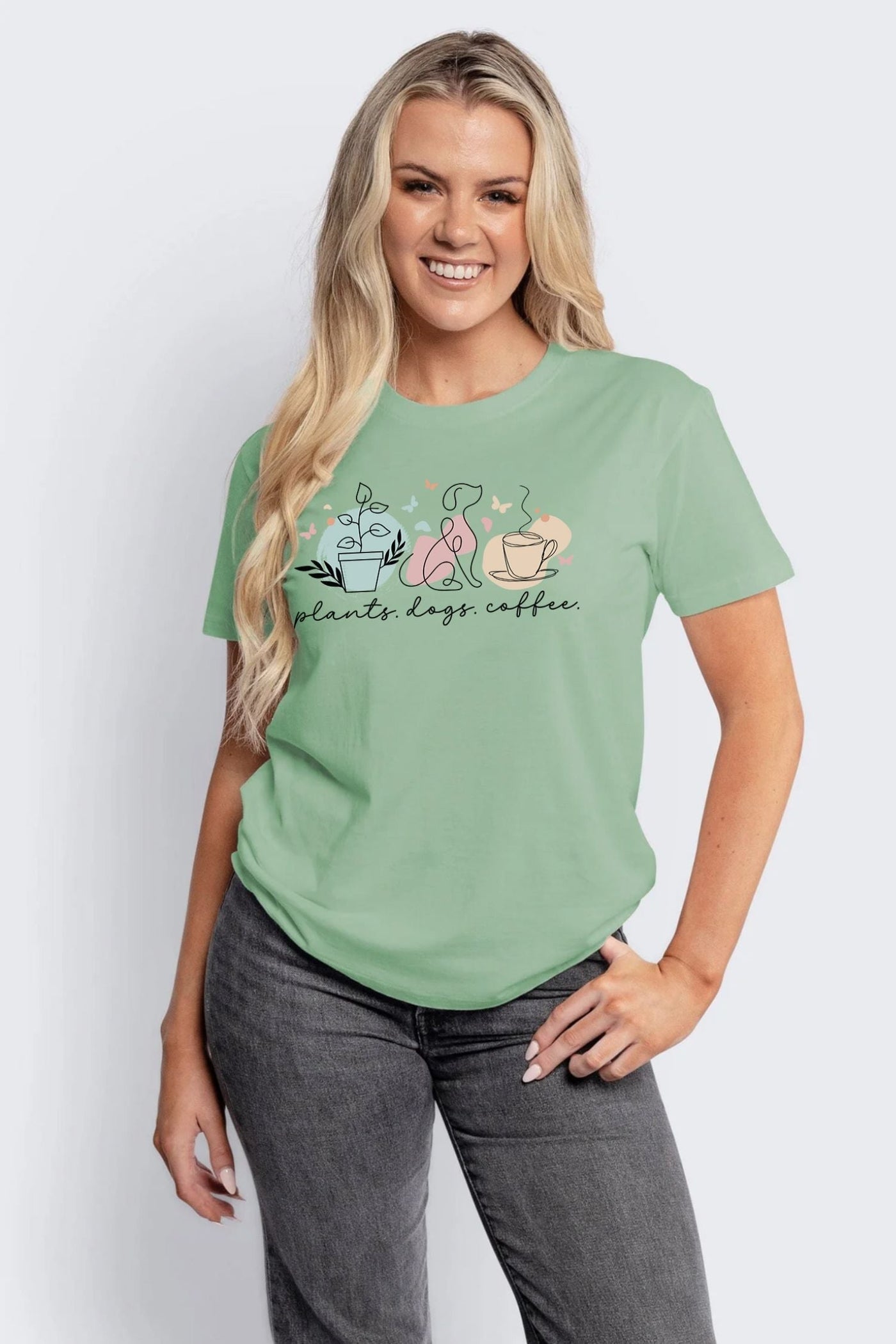 Plants, Dogs & Coffee T-Shirt Matcha Shirts Selfawear 