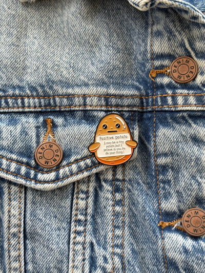 "Positive Potato" - Pin Pins Selfawear 