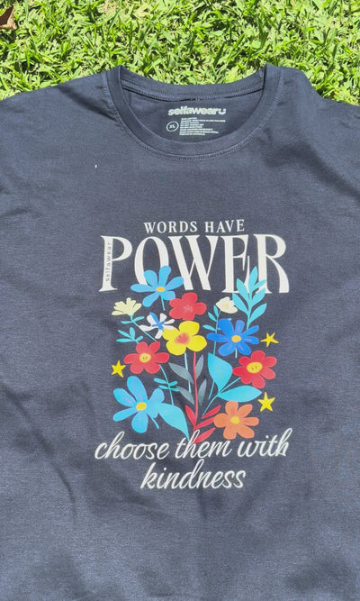 Words Have Power T-Shirt Navy