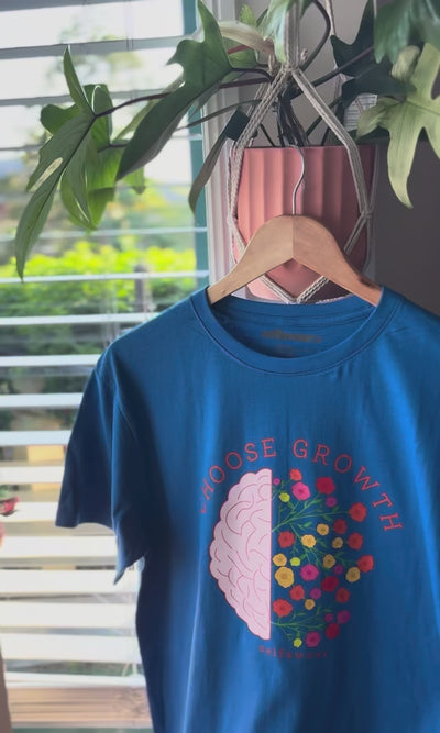 Growth Begins from Within T-Shirt Royal Blue