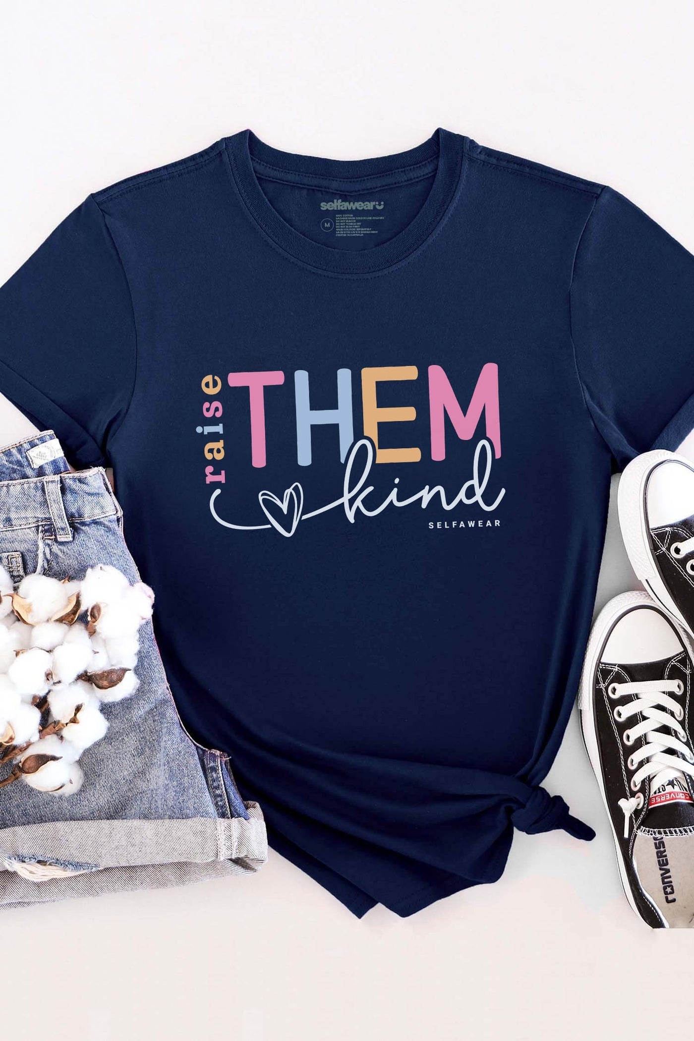 Raise Them Kind T-Shirt Navy Shirts Selfawear 