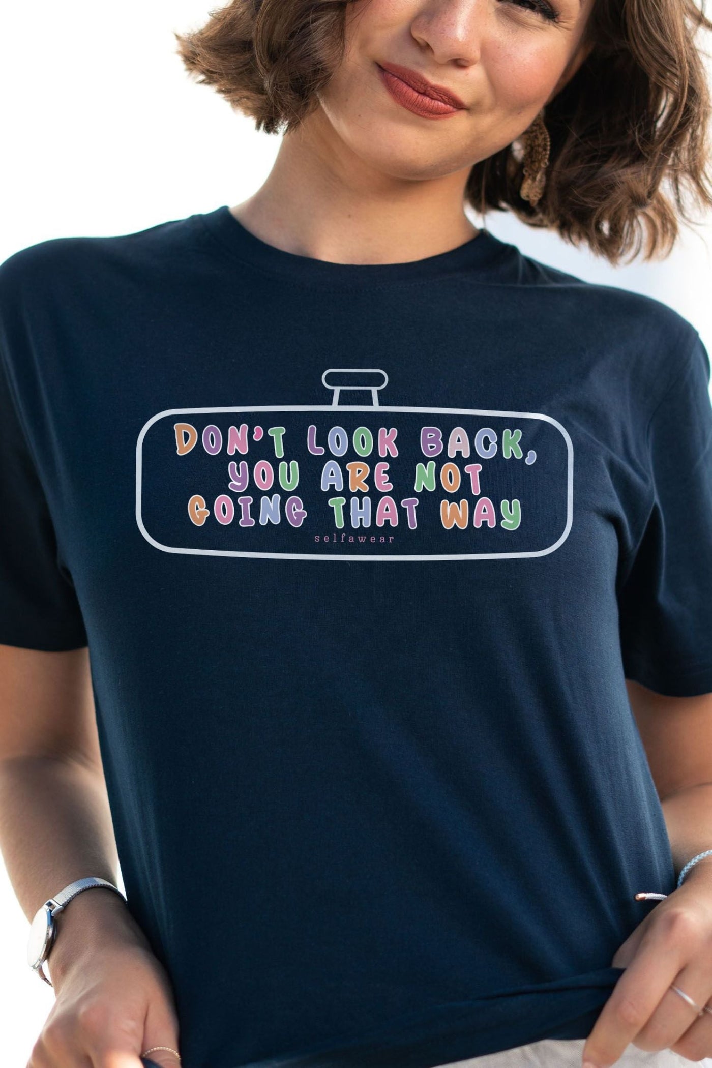 Rear View T-Shirt Navy Shirts Selfawear 