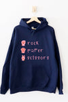 Rock Paper Scissors Hoodie Navy