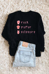 Rock Paper Scissors Sweatshirt Black