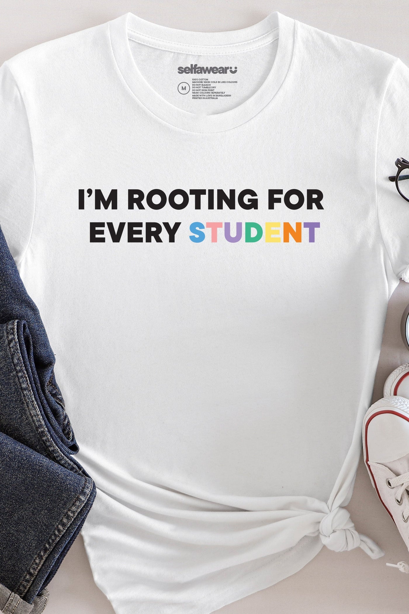 Rooting For You T-Shirt White Shirts Selfawear 