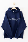 Run Like a Girl Hoodie Navy