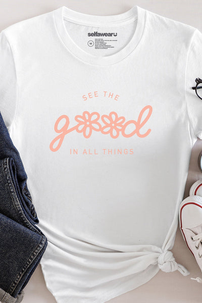 See The Good Flower T-Shirt White Shirts Selfawear 