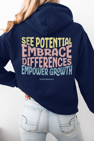 See the Potential Hoodie Navy Hoodie Selfawear 
