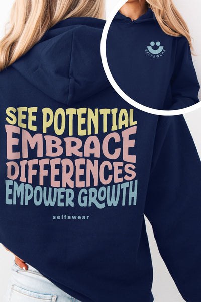 See the Potential Hoodie Navy Hoodie Selfawear 