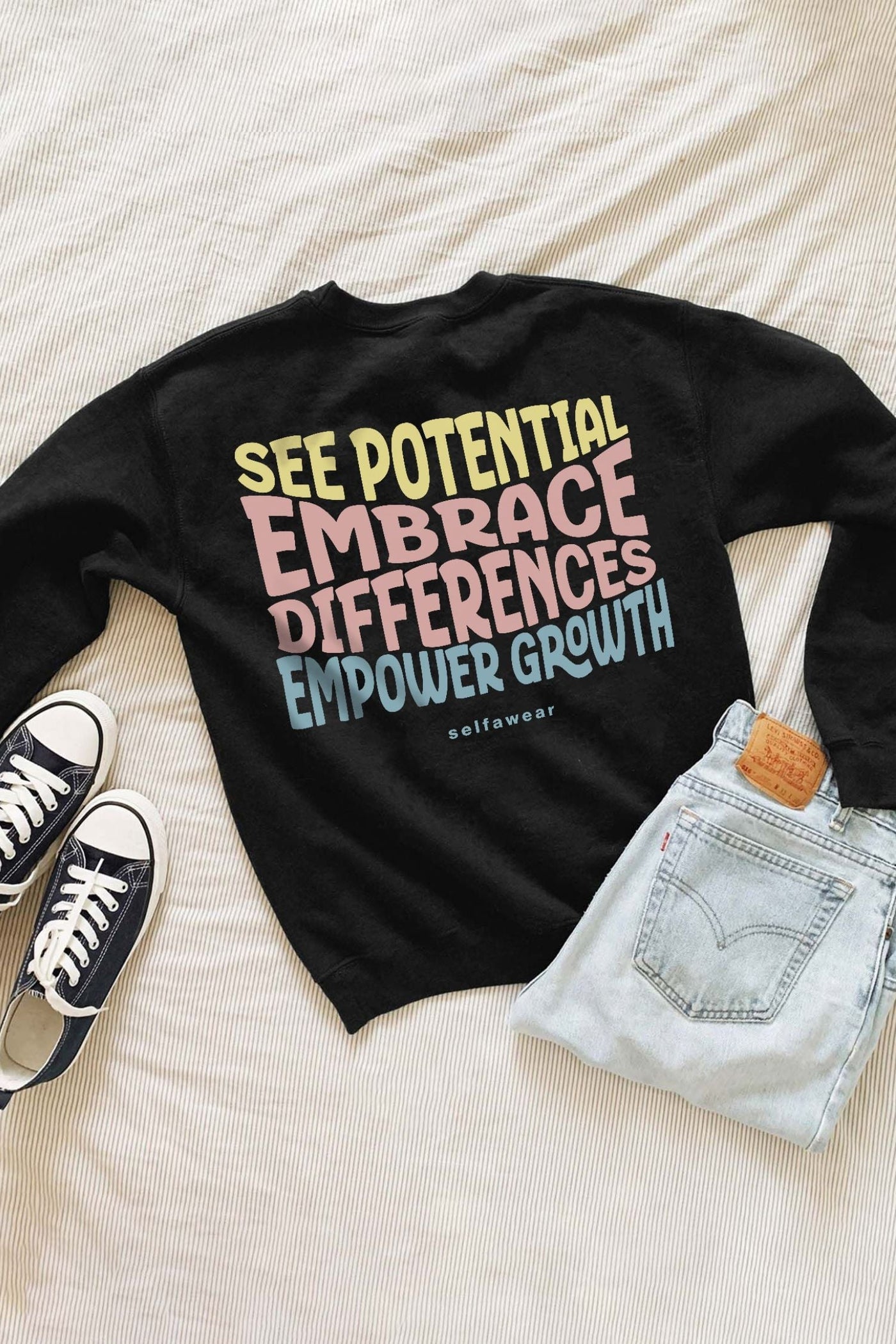 See the Potential Sweatshirt Black Sweatshirt Selfawear 