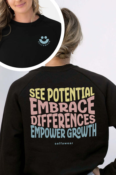 See the Potential Sweatshirt Black Sweatshirt Selfawear 