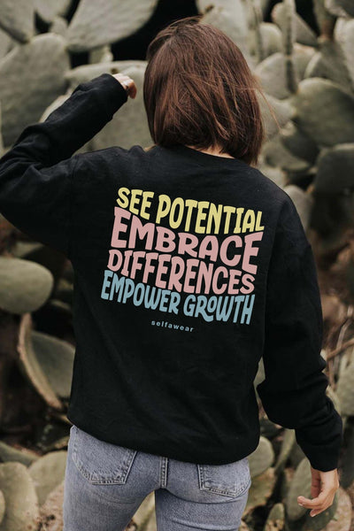 See the Potential Sweatshirt Black Sweatshirt Selfawear 