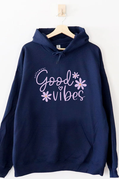 Selfawear Good Vibes Hoodie Navy Hoodie Selfawear 