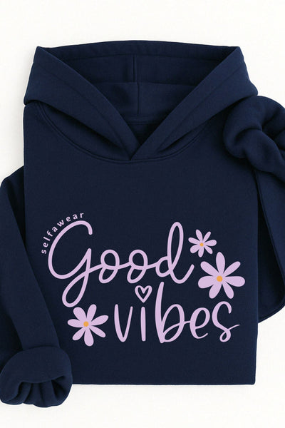 Selfawear Good Vibes Hoodie Navy Hoodie Selfawear 