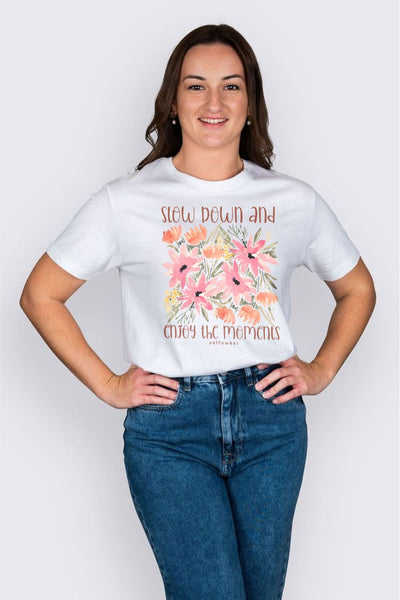 Slow Down T-Shirt White Shirts Selfawear 