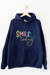 Smile Today Hoodie Navy