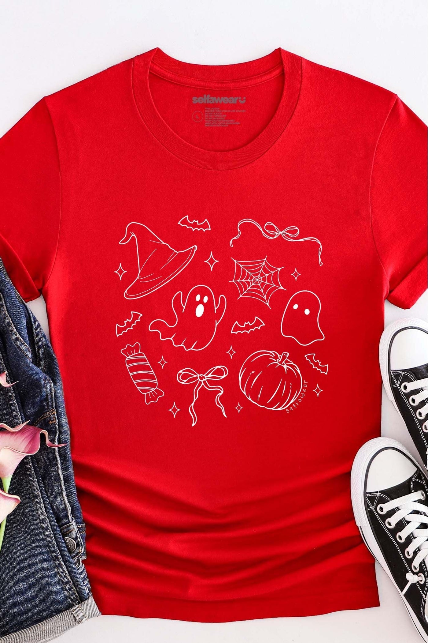 Spooky T-Shirt Red Shirts Selfawear 