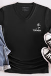 Spread Kindness Pocket V-Neck T-Shirt Black