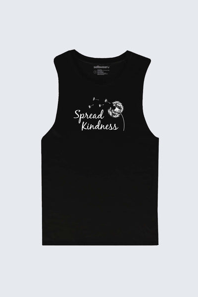 Spread Kindness Tank Top Black Shirts Selfawear 