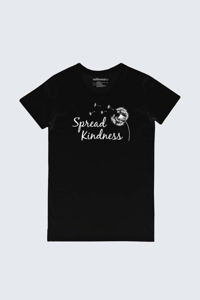 Spread Kindness Tapered T-Shirt Black Shirts Selfawear 