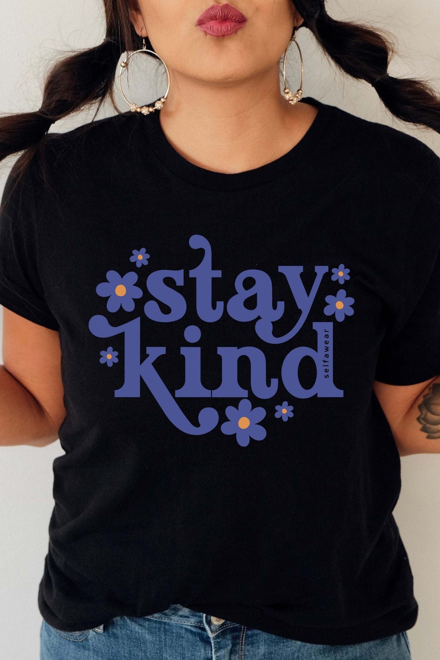 Stay Kind T-Shirt Black Shirts Selfawear 