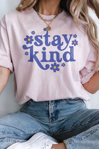 Stay Kind T-Shirt Pale Pink Shirts Selfawear 