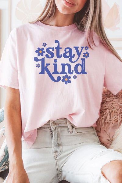 Stay Kind T-Shirt Pale Pink Shirts Selfawear 