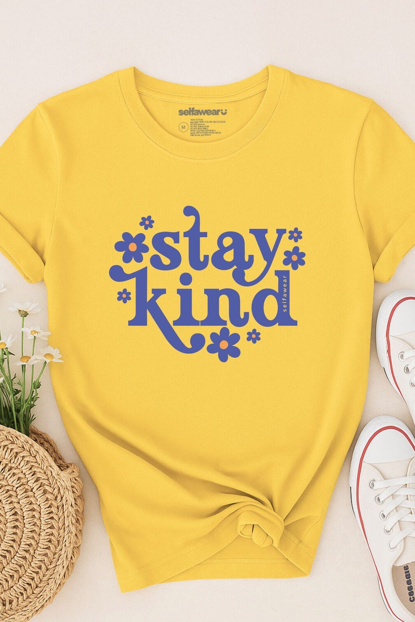 Stay Kind T-Shirt Yellow Shirts Selfawear 
