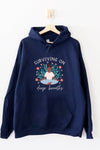 Surviving on Deep Breaths Hoodie Navy