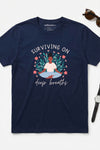 Surviving On Deep Breaths T-Shirt Navy