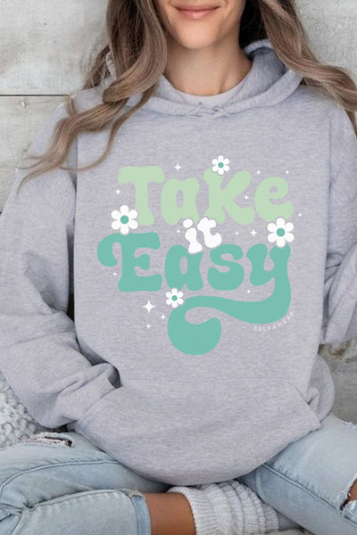 Take it Easy Hoodie Grey Shirts Selfawear 
