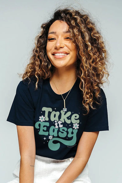 Take It Easy T-Shirt Navy Shirts Selfawear 