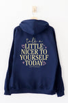 Talk Nice Hoodie Navy
