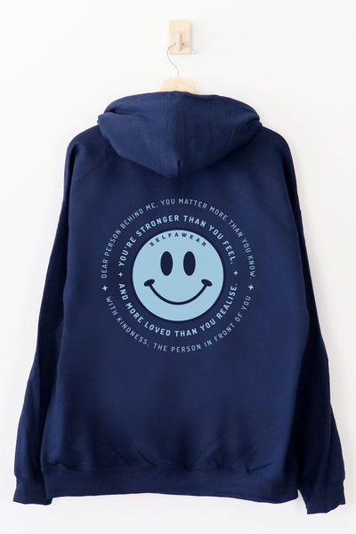 The World is Better Hoodie Navy Hoodie Selfawear 