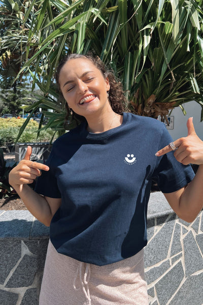 The World is Better T-Shirt Navy Shirts Selfawear 