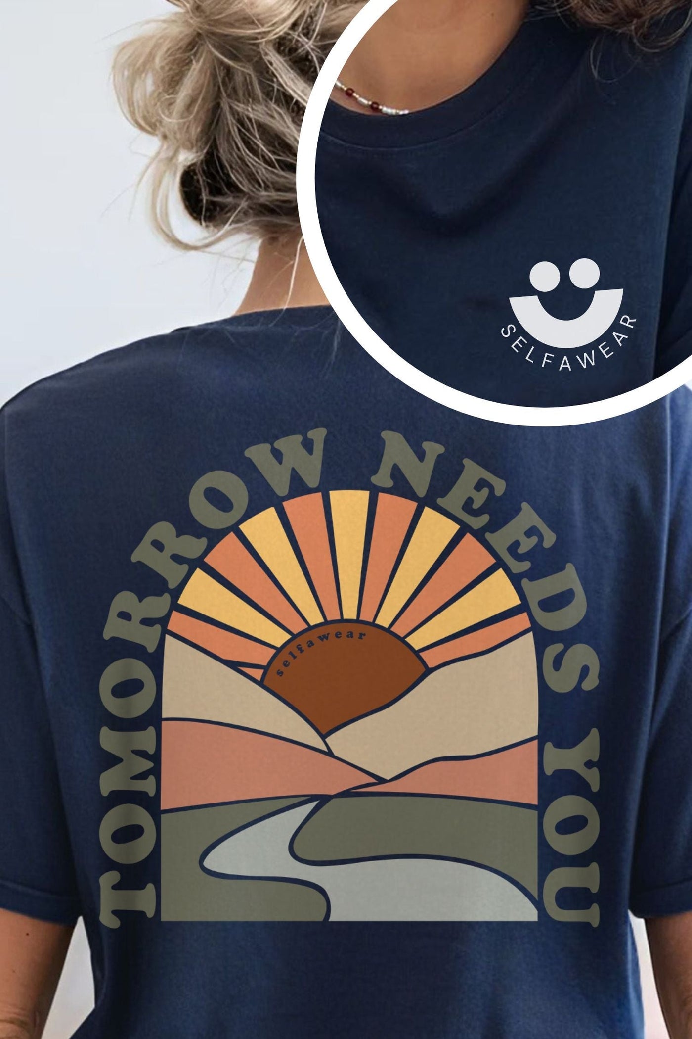 Tomorrow Needs You T-Shirt Navy Shirts Selfawear 